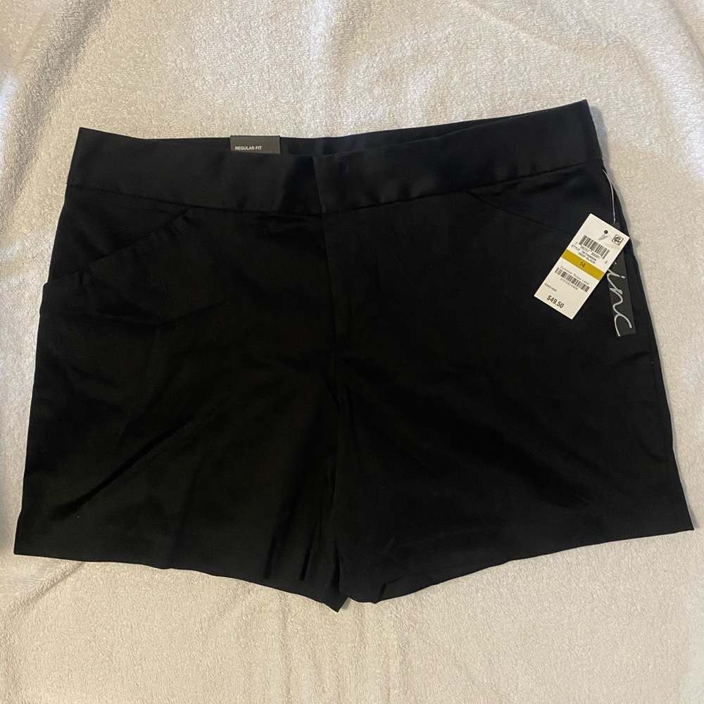 NWT INC International Concepts Jet Black Shorts 14